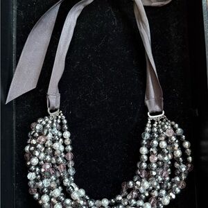 Elegant Faux Pearl and Bead Necklace